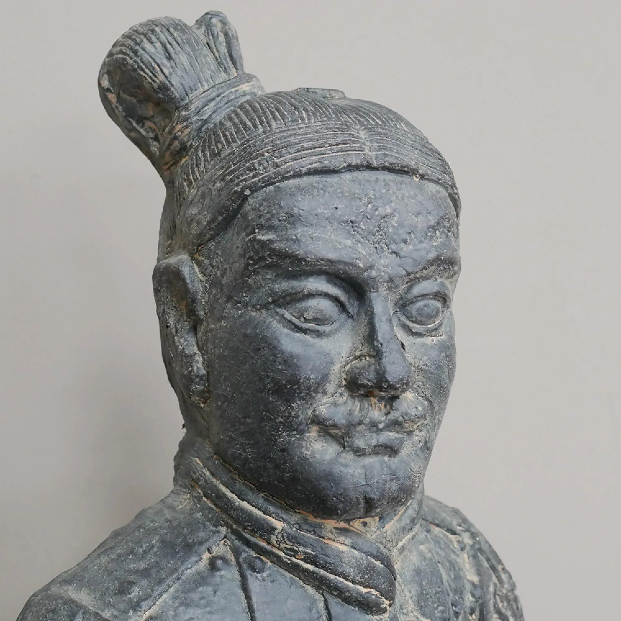 Sitting Warrior Statue - Grey