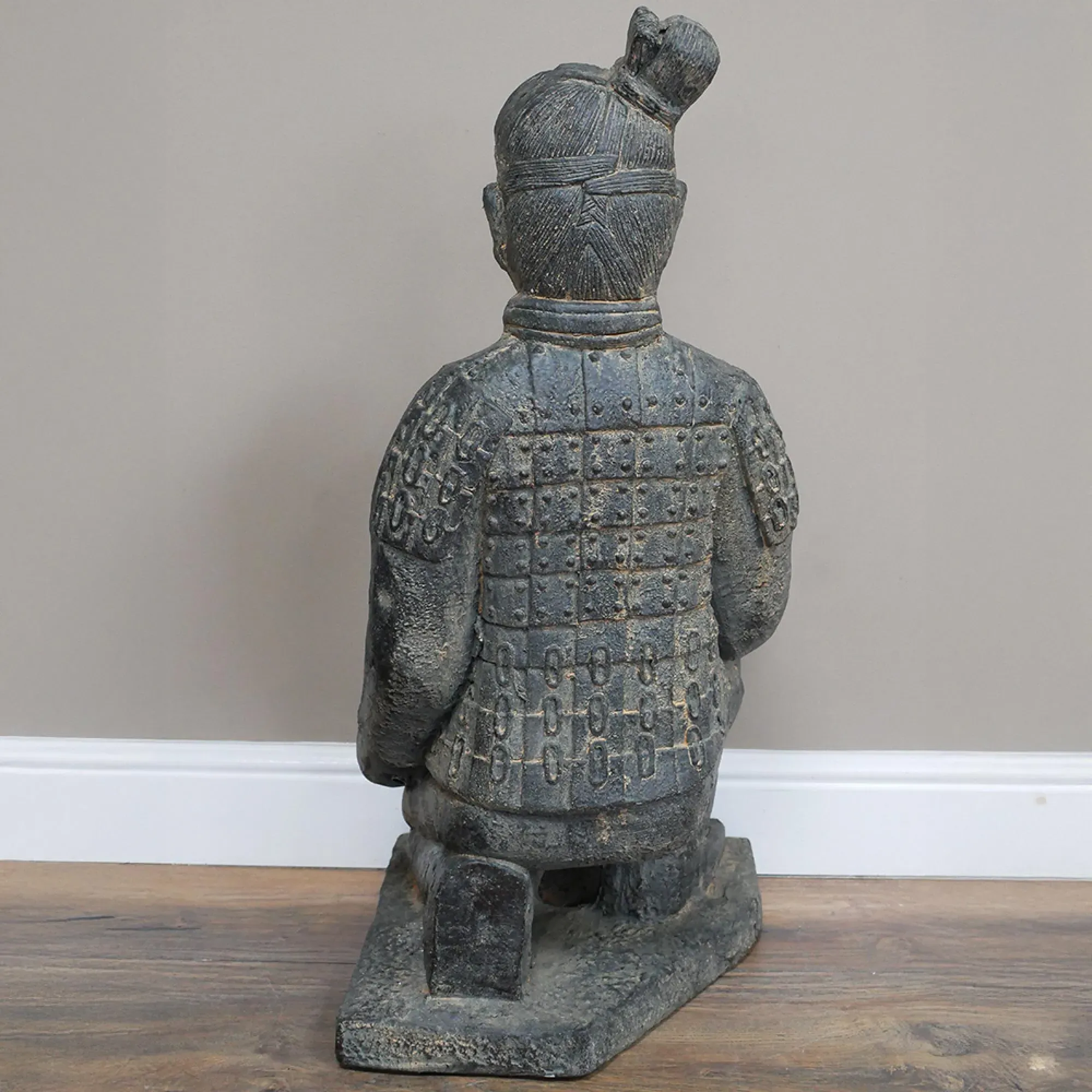 Sitting Warrior Statue - Grey