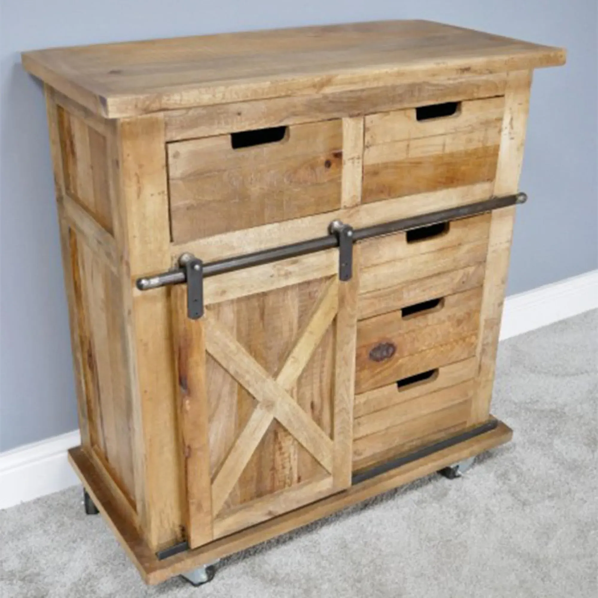 Sliding Door Cabinet - Mango Wood