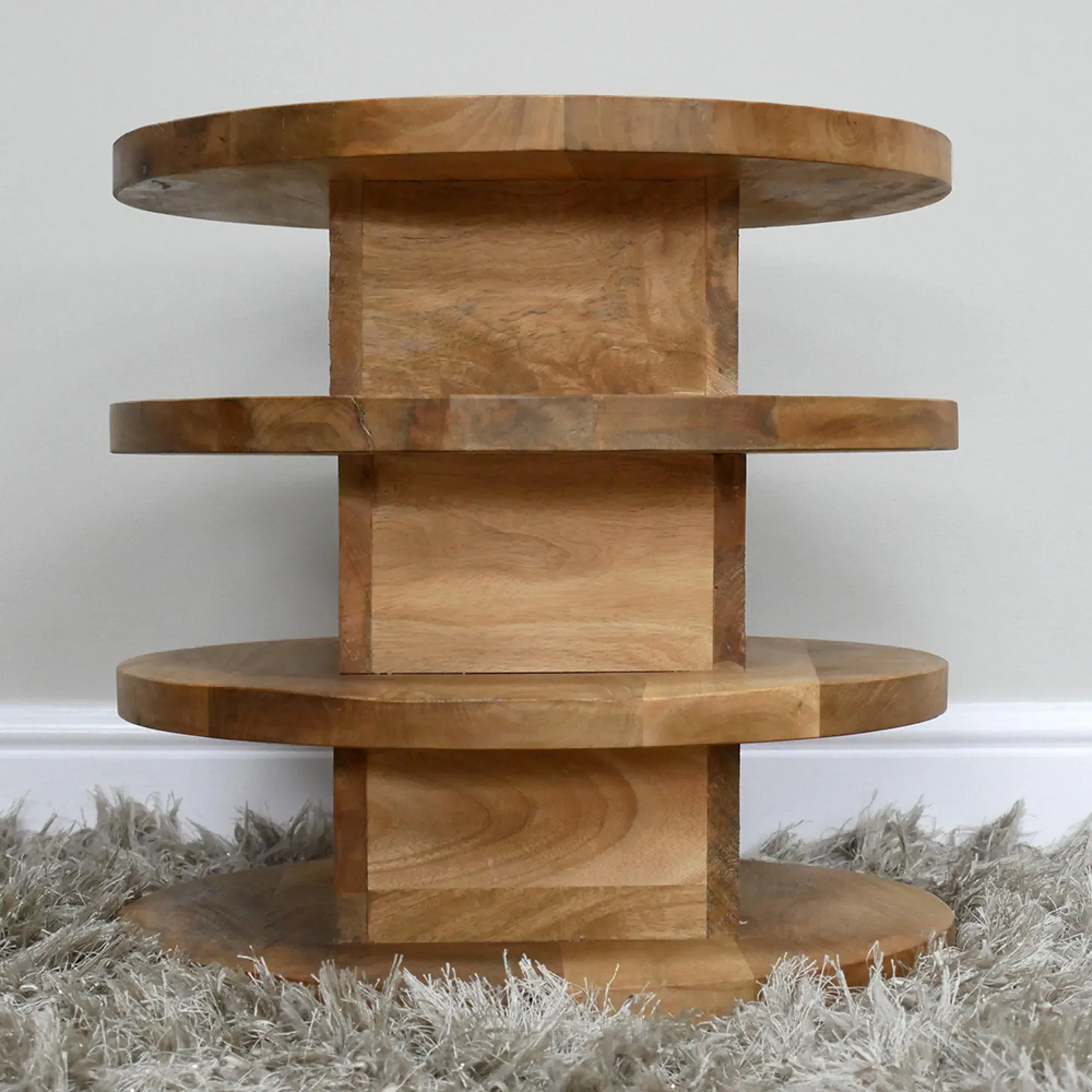 Small Round Side Table - Mango Wood