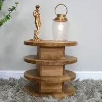 Small Round Side Table - Mango Wood