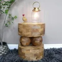 Small Round Side Table - Mango Wood
