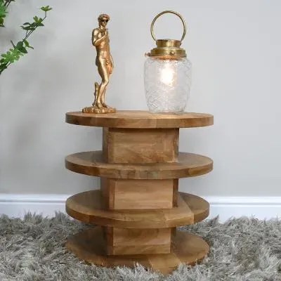Small Round Side Table - Mango Wood