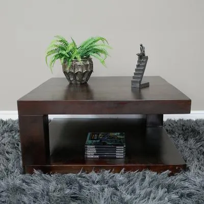 Square Coffee Table - Brown, Mahogany image