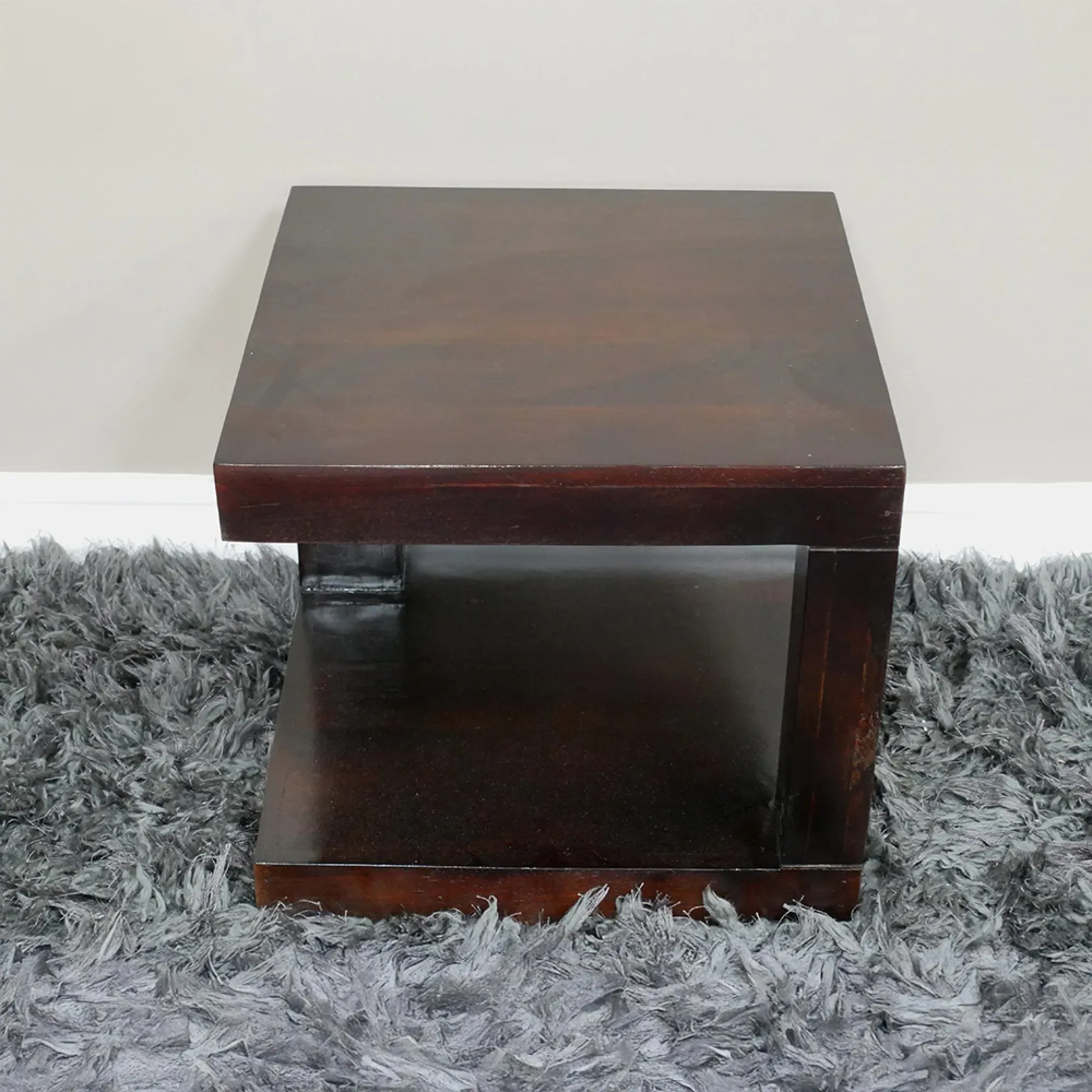 Square Side Table - Brown, Mahogany