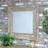 Square Wooden Frame Wall Mirror