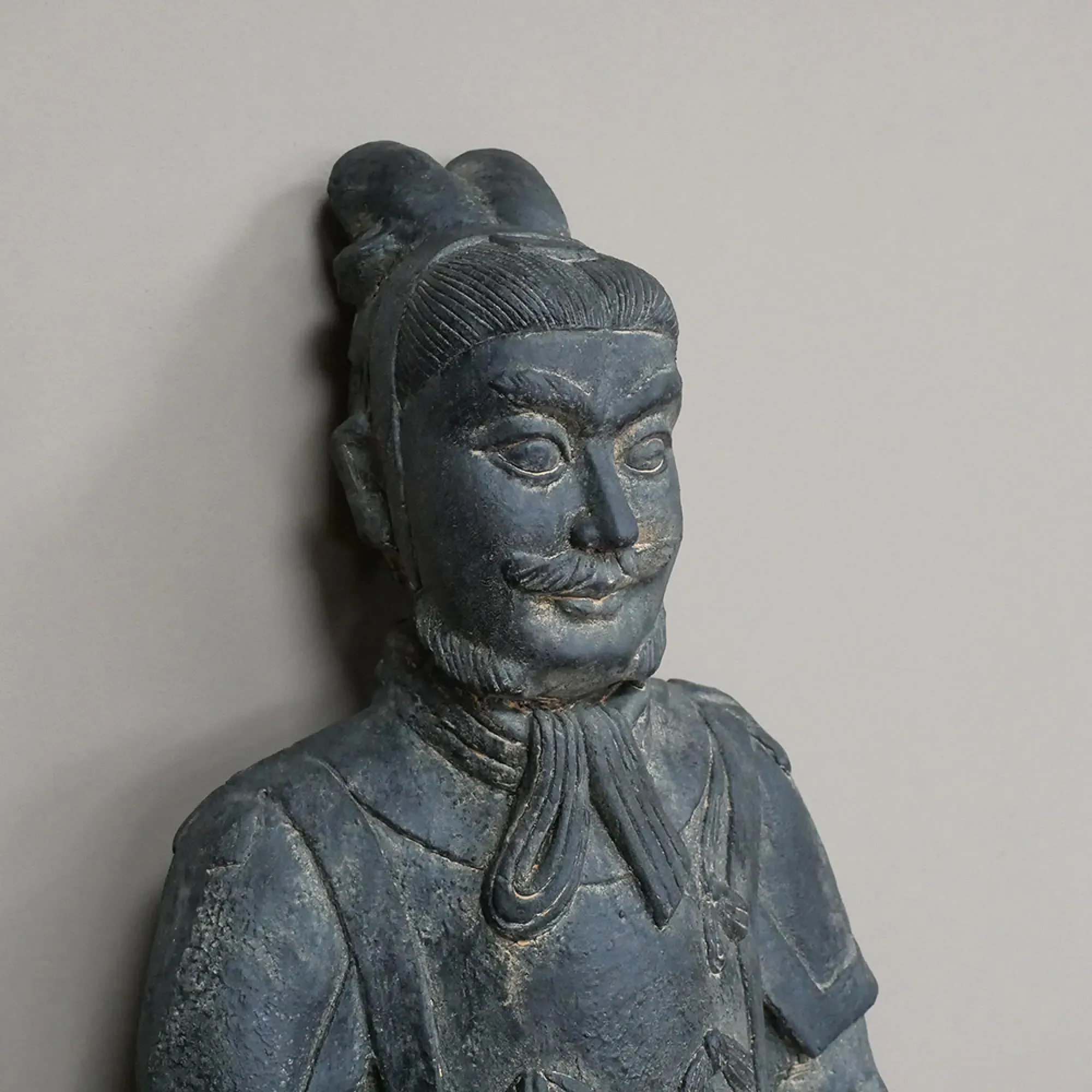 Standing Warrior Statue - Grey