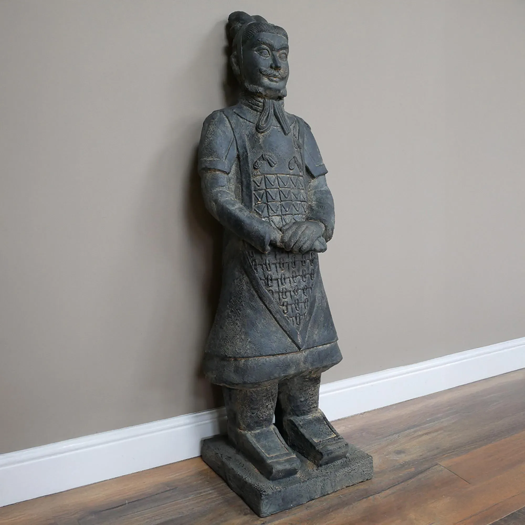 Standing Warrior Statue - Grey