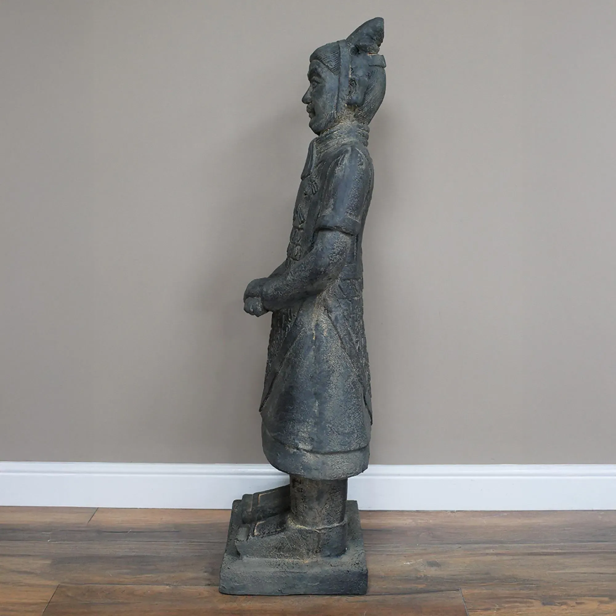 Standing Warrior Statue - Grey