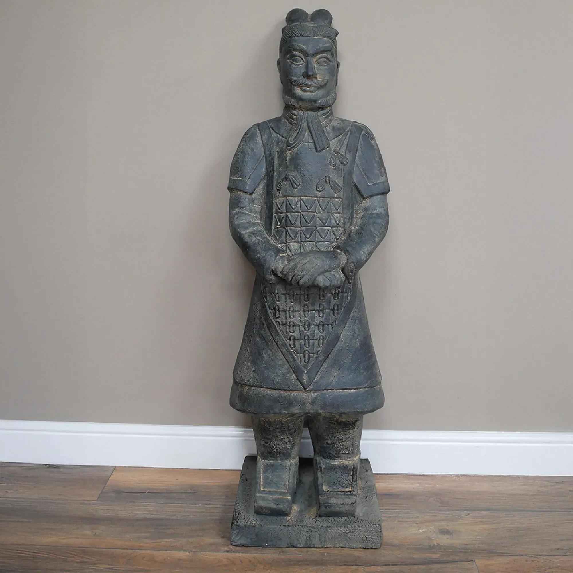 Standing Warrior Statue - Grey