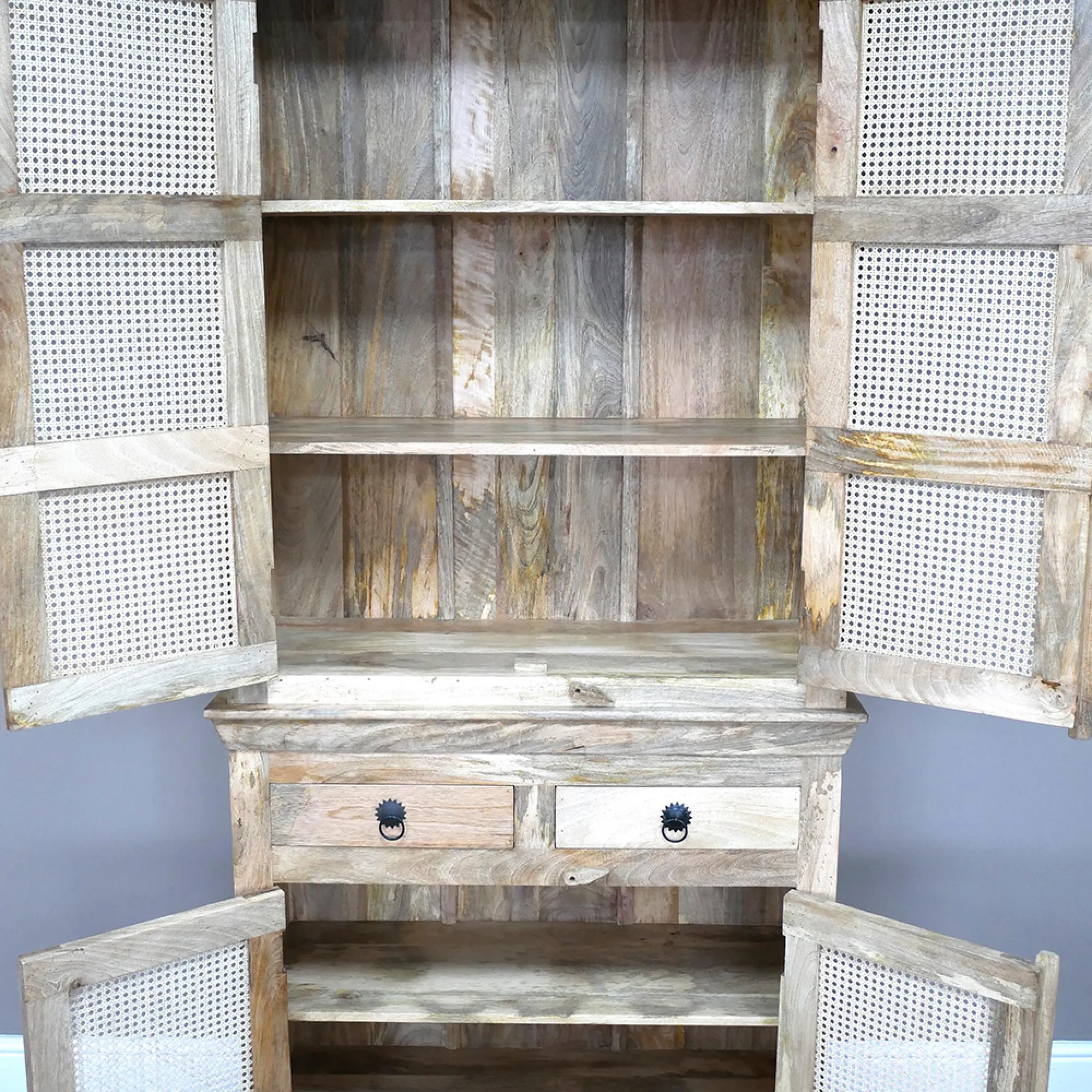 Tall Hall Cabinet - Natural, Mango Wood