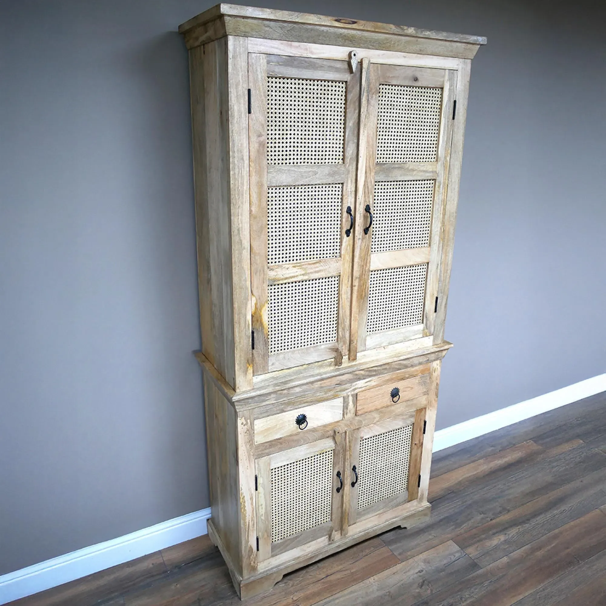 Tall Hall Cabinet - Natural, Mango Wood