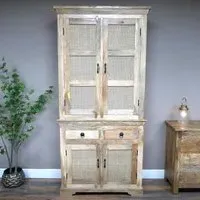 Tall Hall Cabinet - Natural, Mango Wood