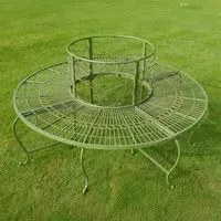 Tree Bench - Green, Metal