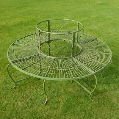 Tree Bench - Green, Metal image