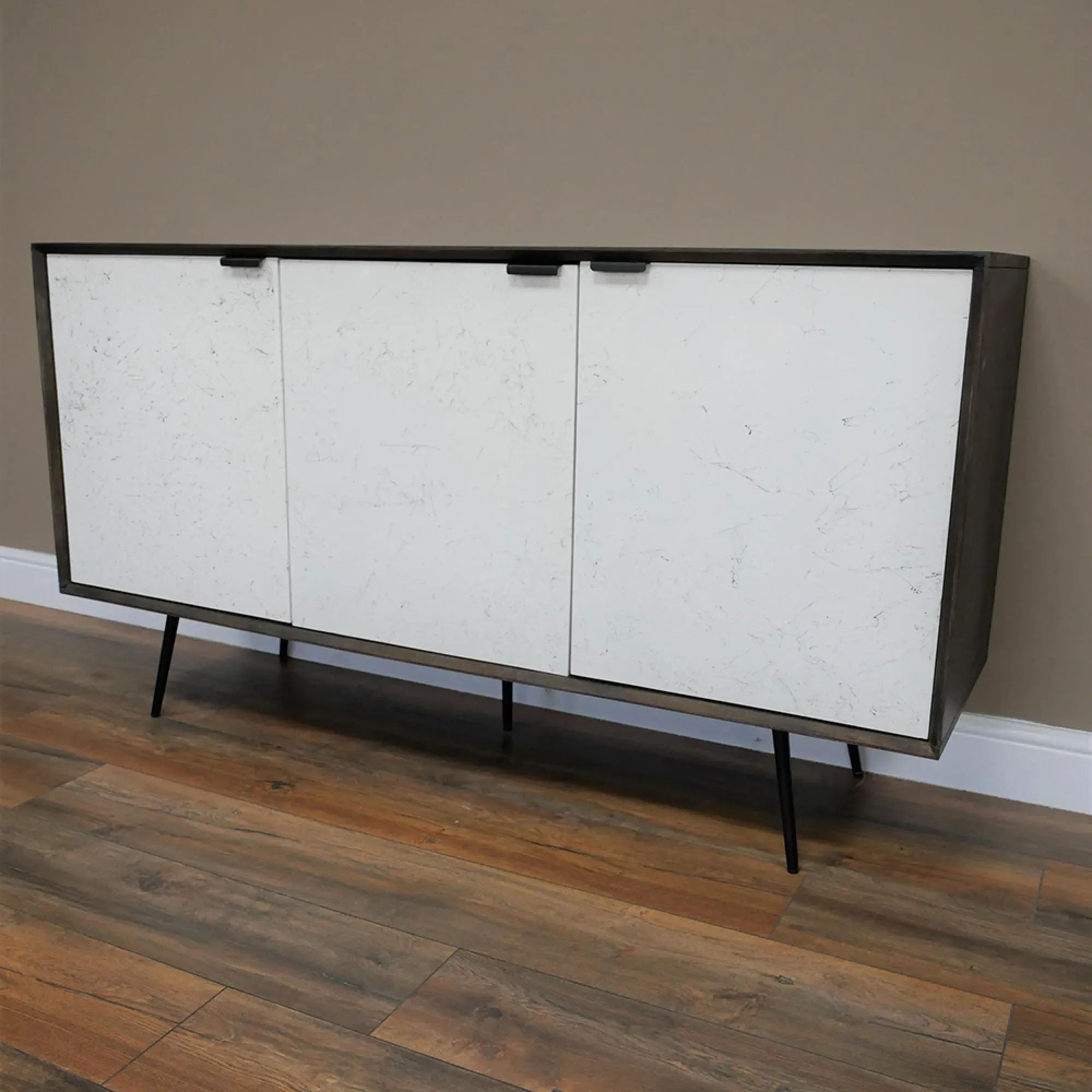 Venice Medium Sideboard - Mango Wood, Marble Effect