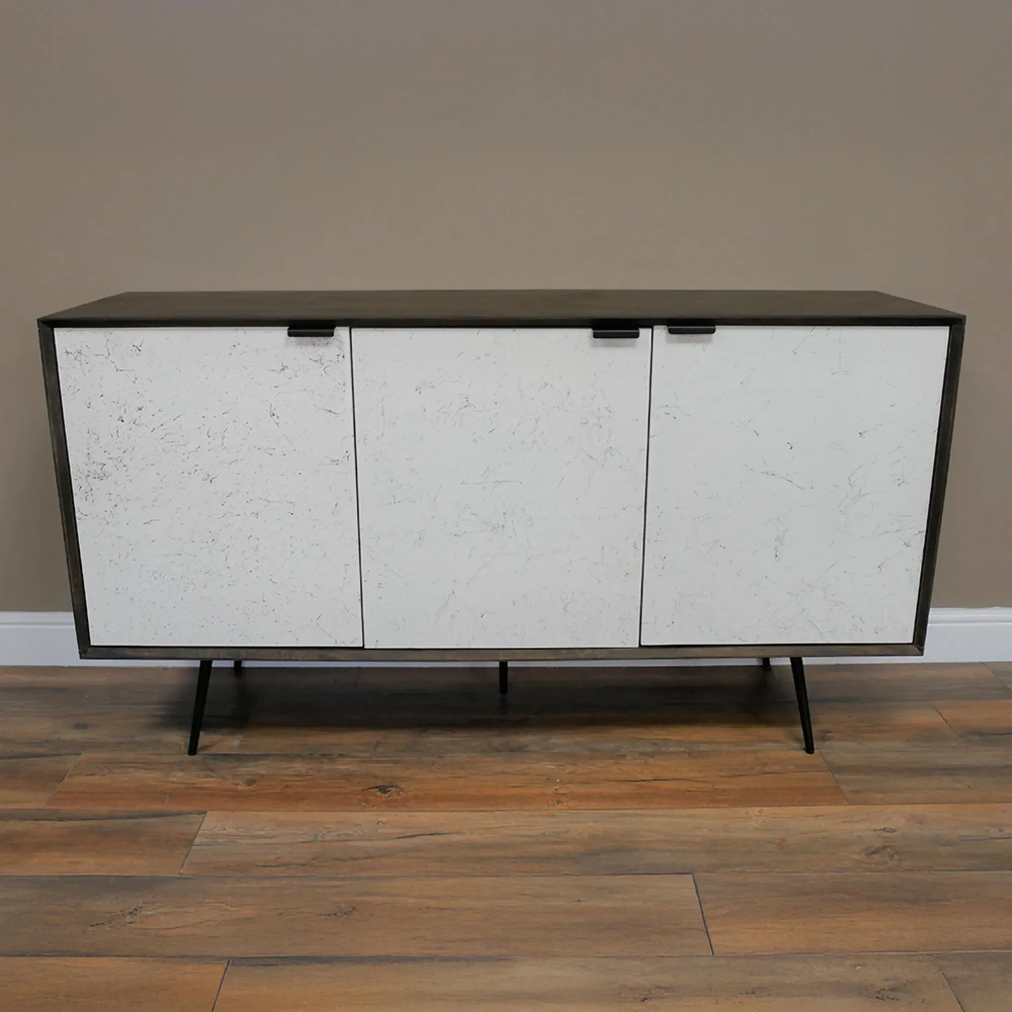 Venice Medium Sideboard - Mango Wood, Marble Effect