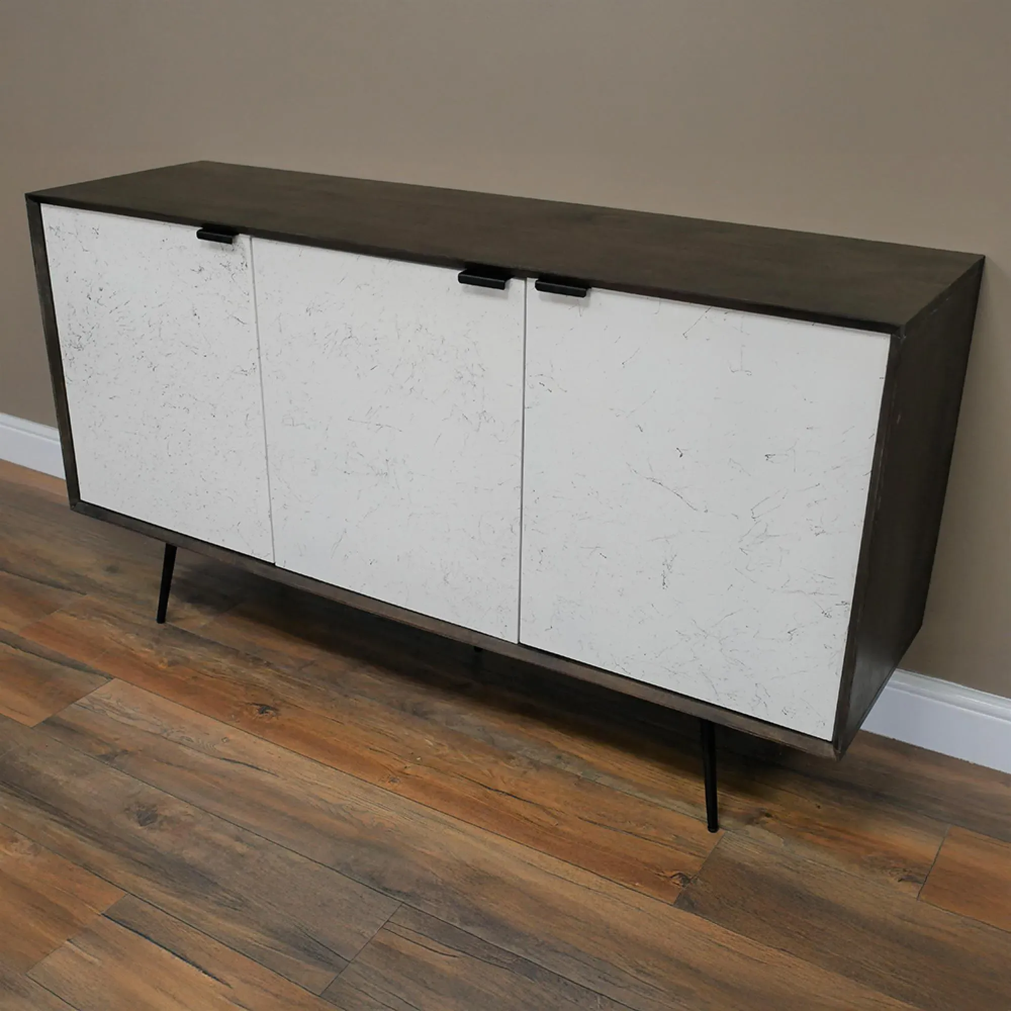 Venice Medium Sideboard - Mango Wood, Marble Effect