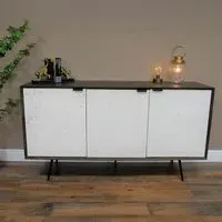 Venice Medium Sideboard - Mango Wood, Marble Effect