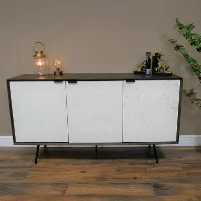 Venice Medium Sideboard - Mango Wood, Marble Effect image