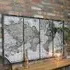 Wide Map Wall Mirror - Black