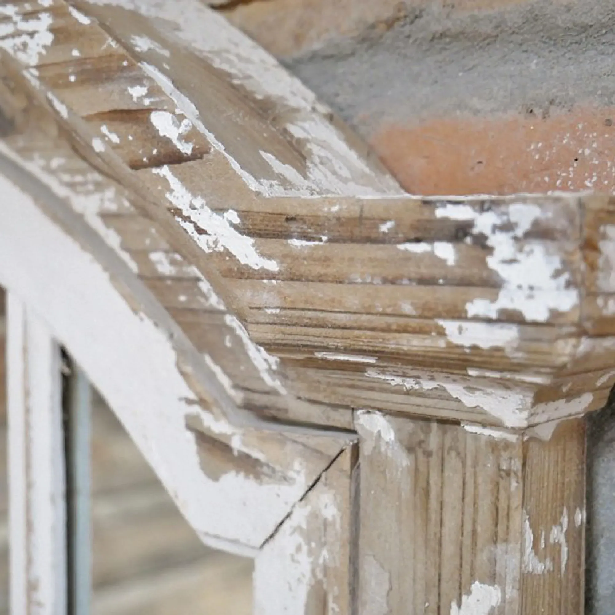 Window Look Mirror - Rustic White