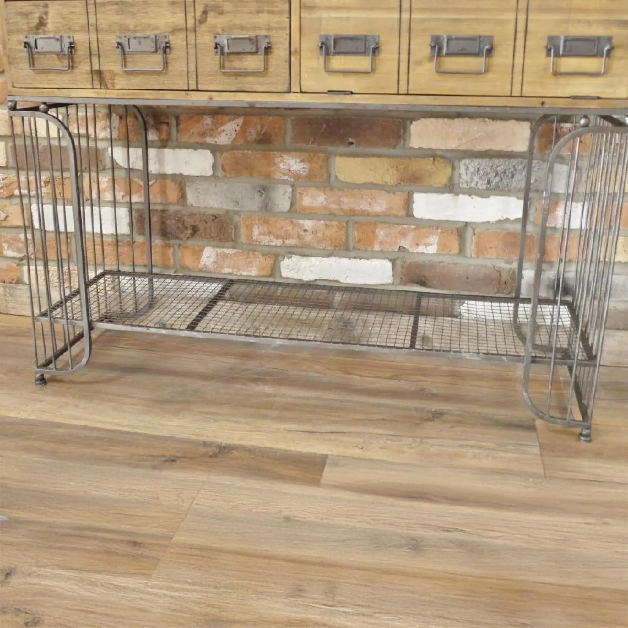 Wood and Metal Multi Drawer Cabinet