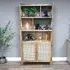 Wood and Rattan Display Cabinet