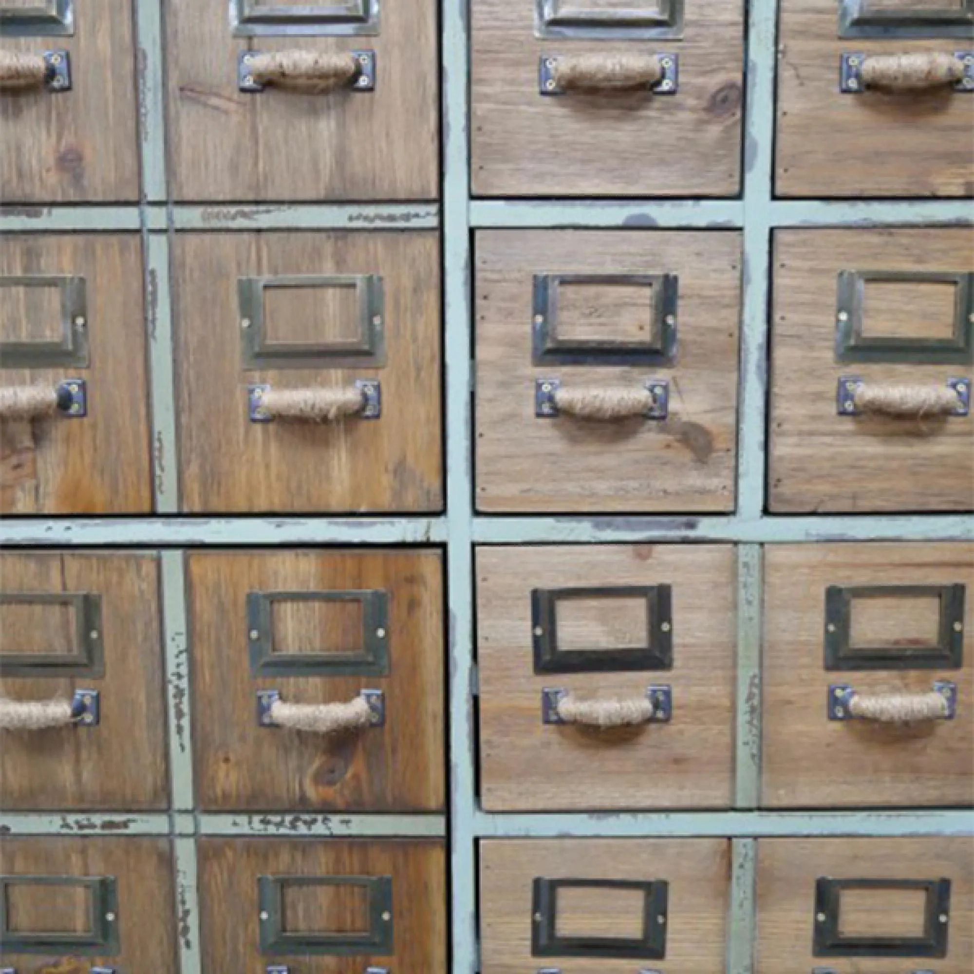 Wooden 2 Door Multi Drawer Tall Cabinet