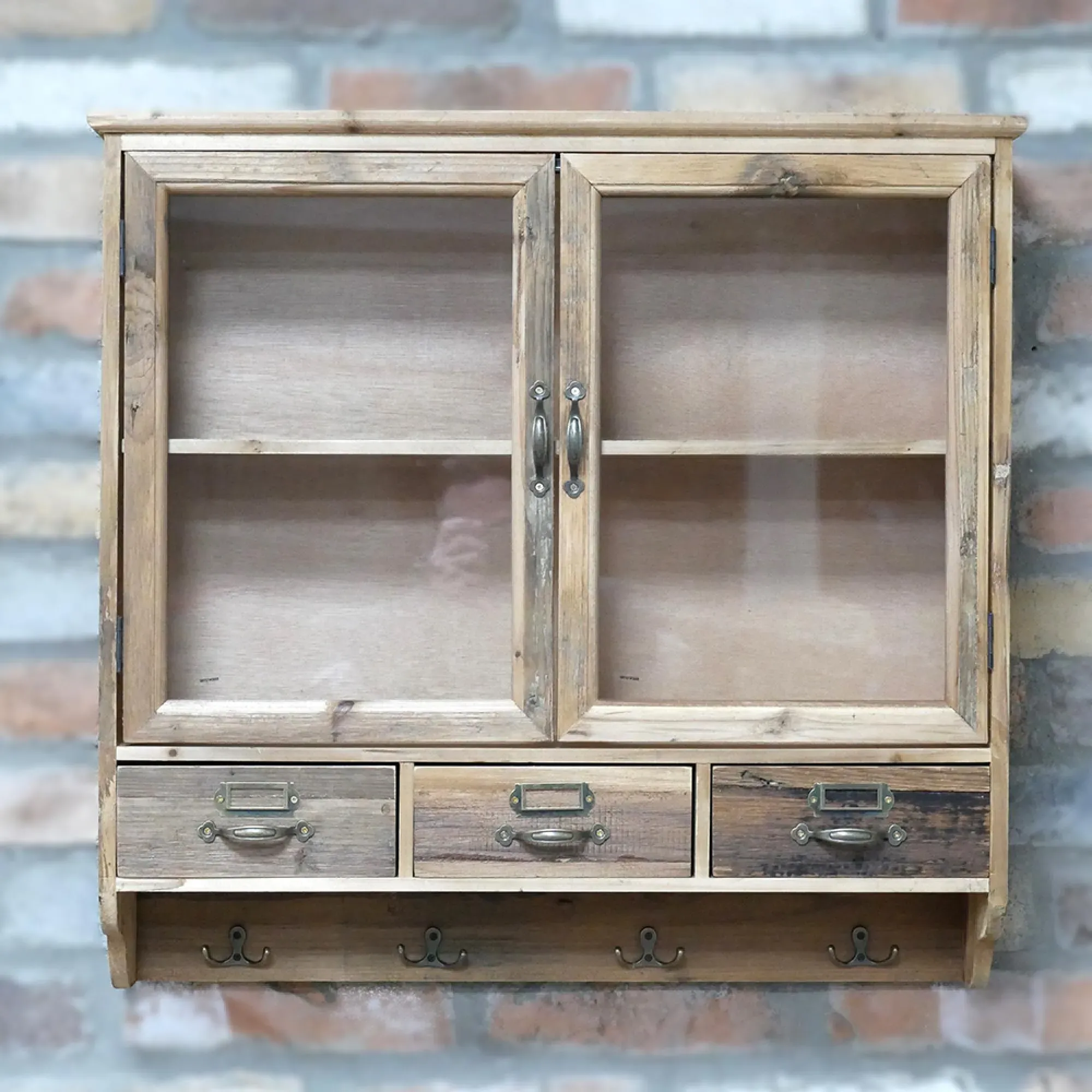 Wooden 2 Door Wall Unit