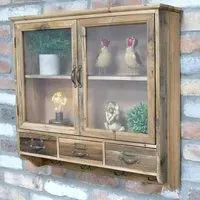 Wooden 2 Door Wall Unit