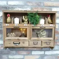 Wooden 3 Drawer Wall Unit