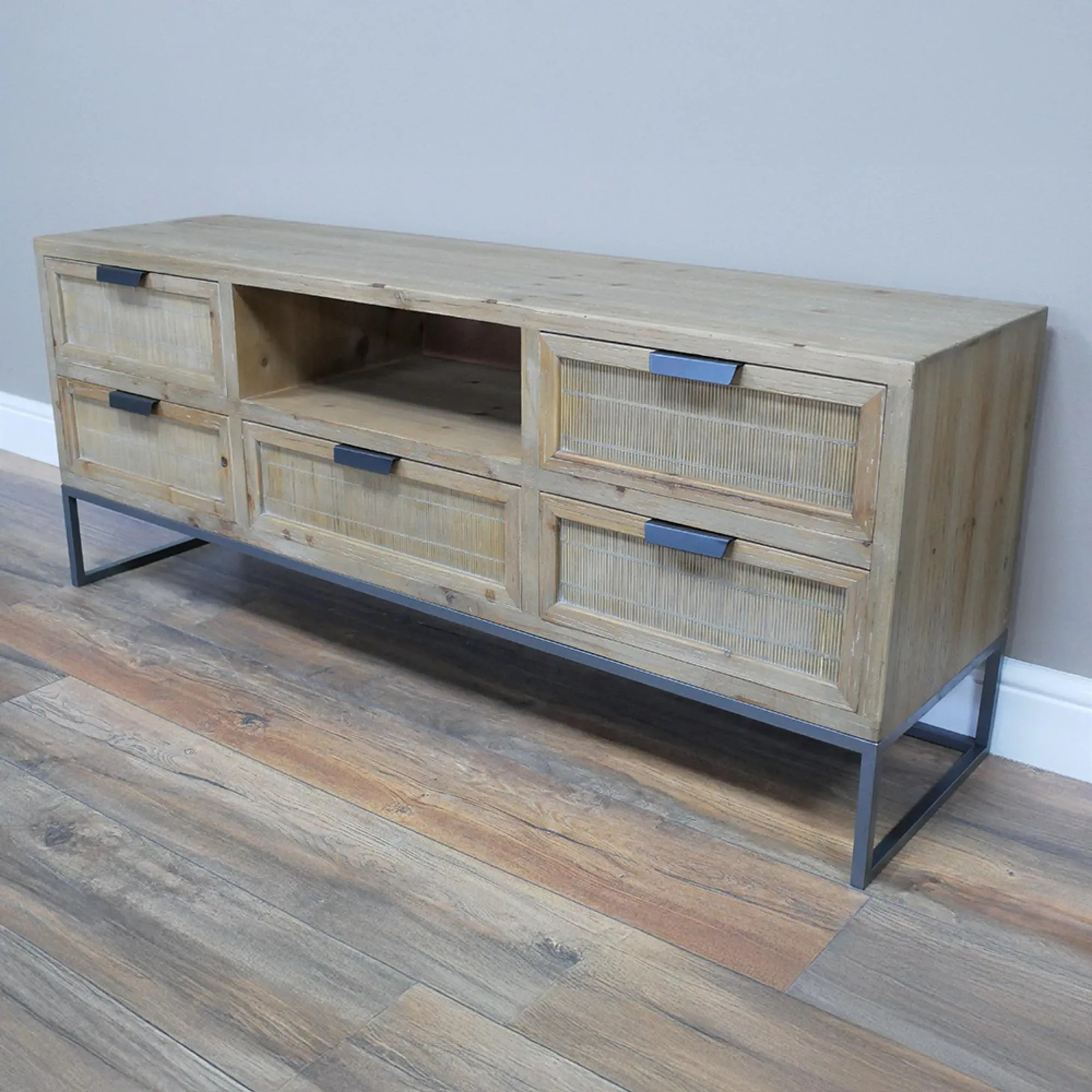 Wooden 5 Drawer TV Unit