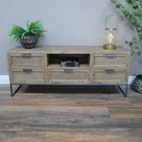 Wooden 5 Drawer TV Unit