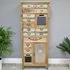 Wooden Multi Drawer 1 Door Tall Cabinet
