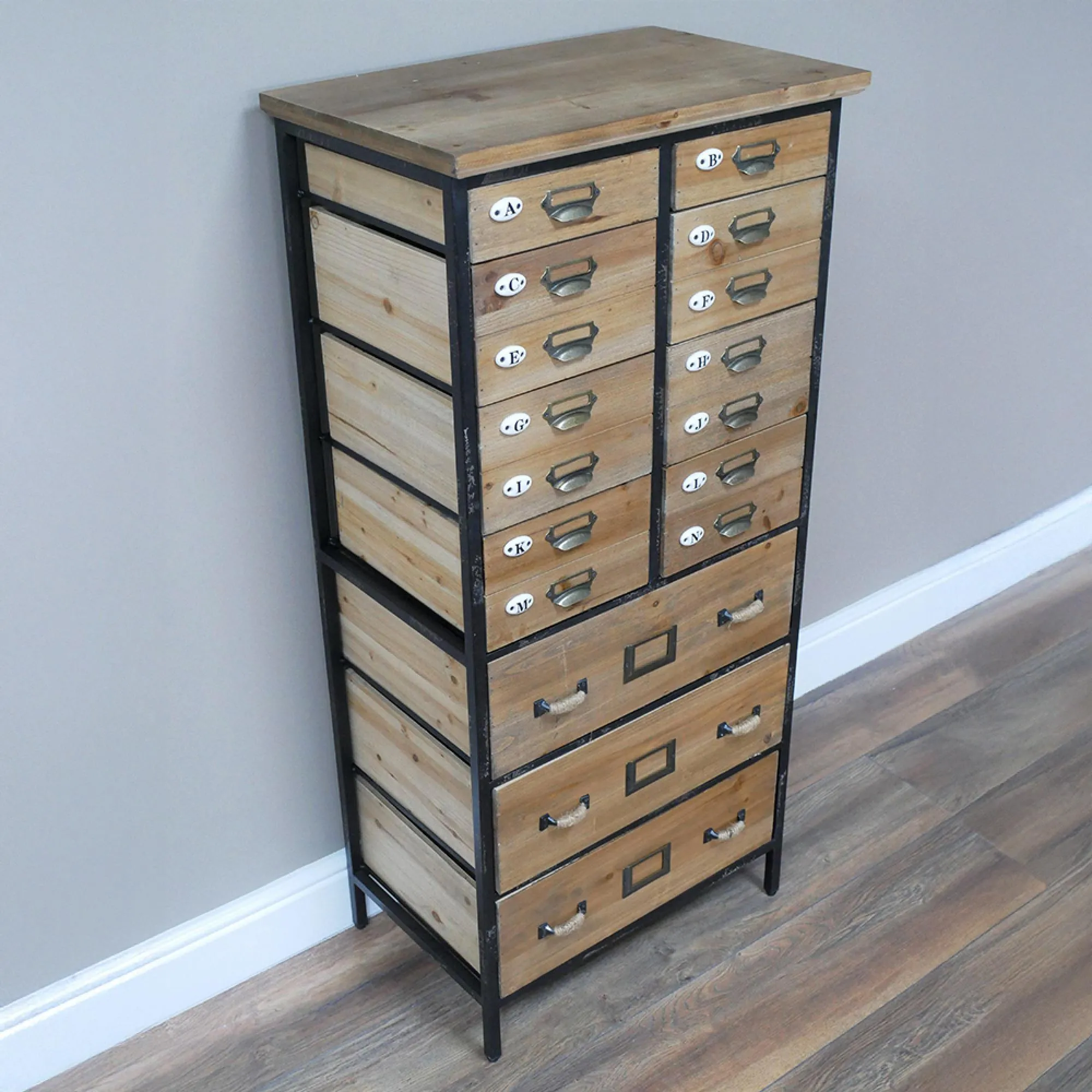 Wooden Multi Drawer Tall Cabinet