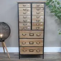 Wooden Multi Drawer Tall Cabinet