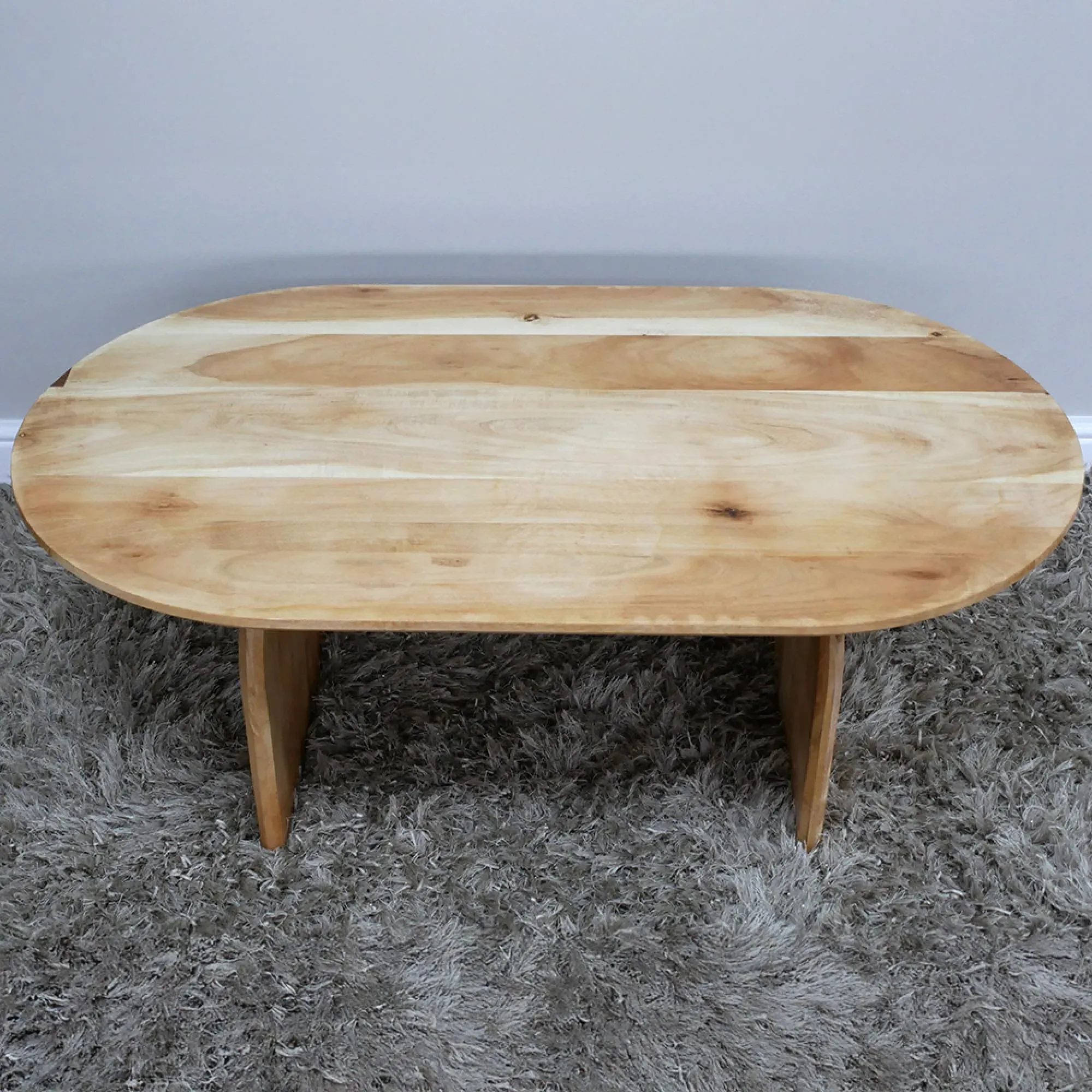 Wooden Oval Coffee Table