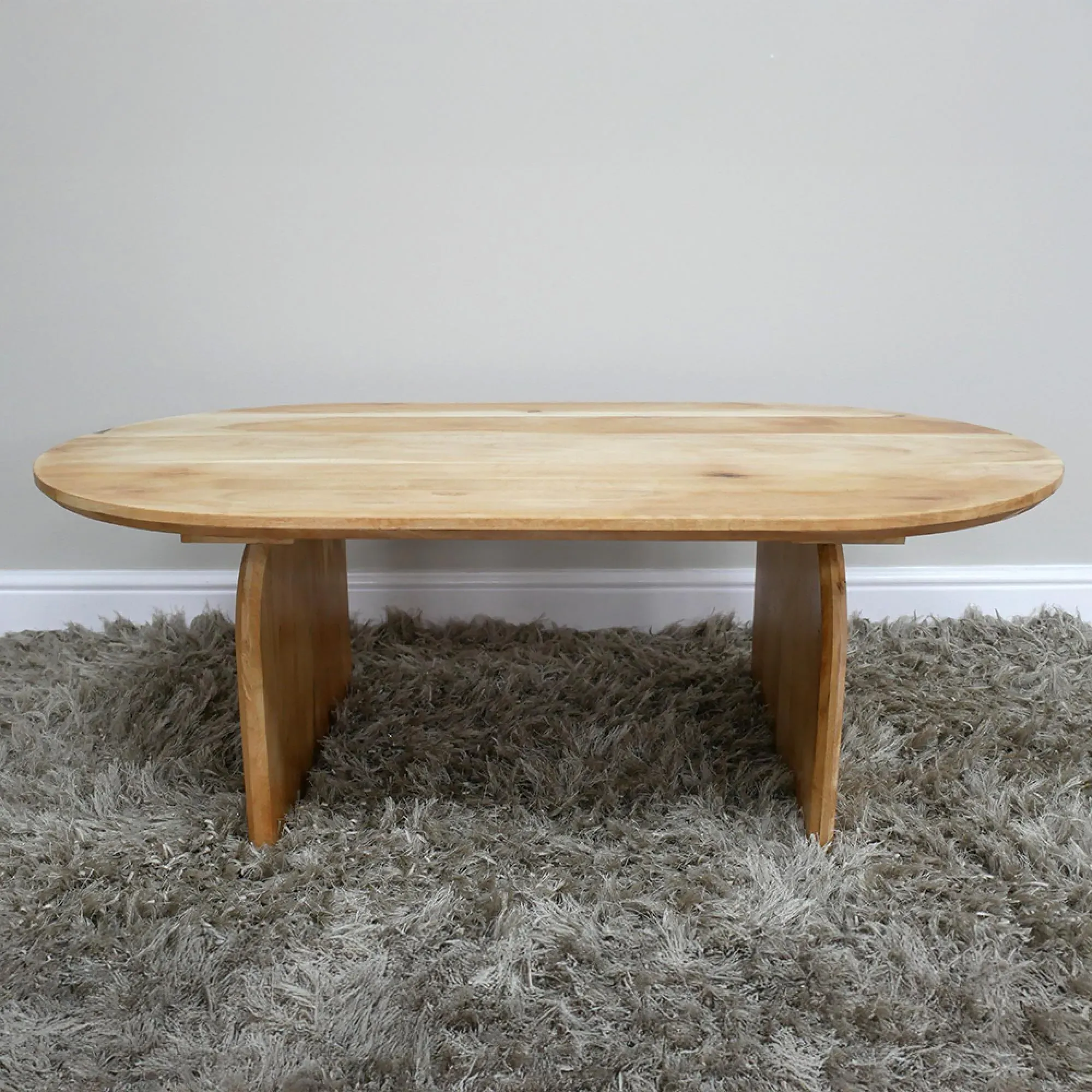 Wooden Oval Coffee Table