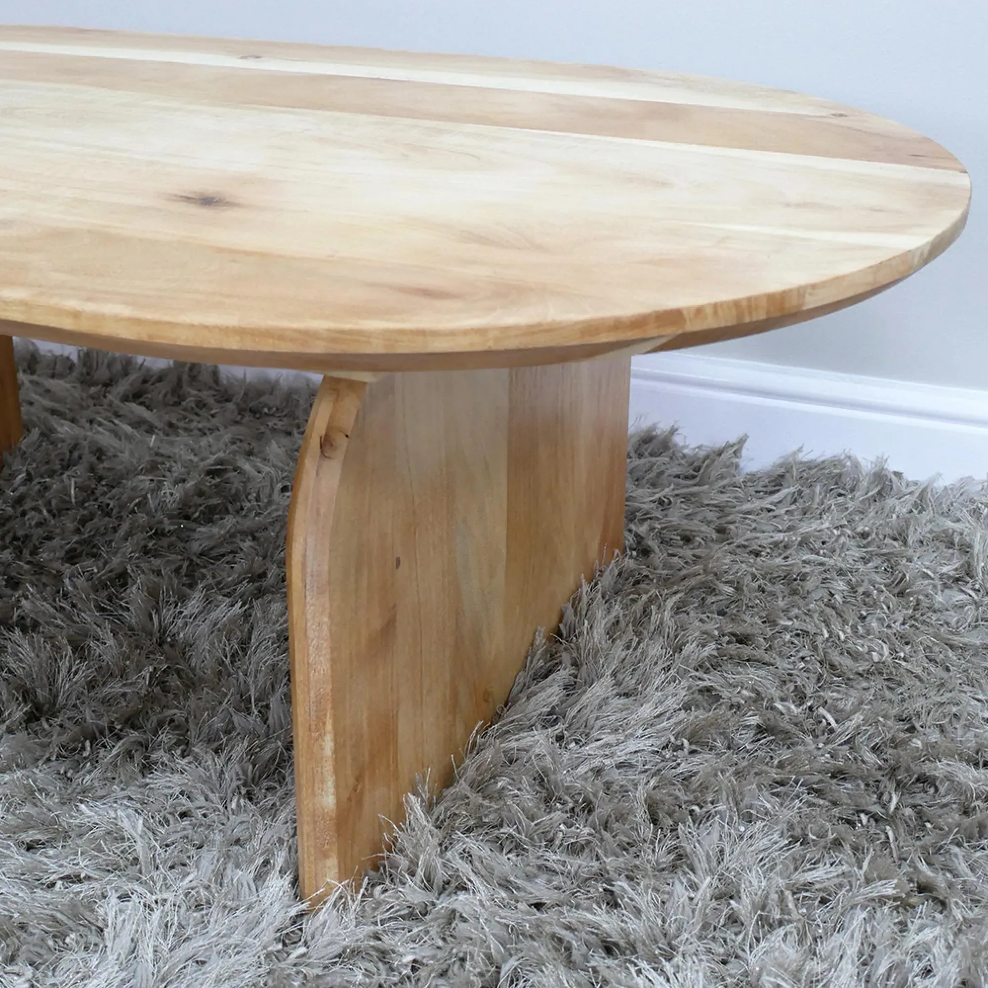 Wooden Oval Coffee Table