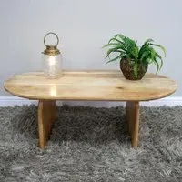 Wooden Oval Coffee Table
