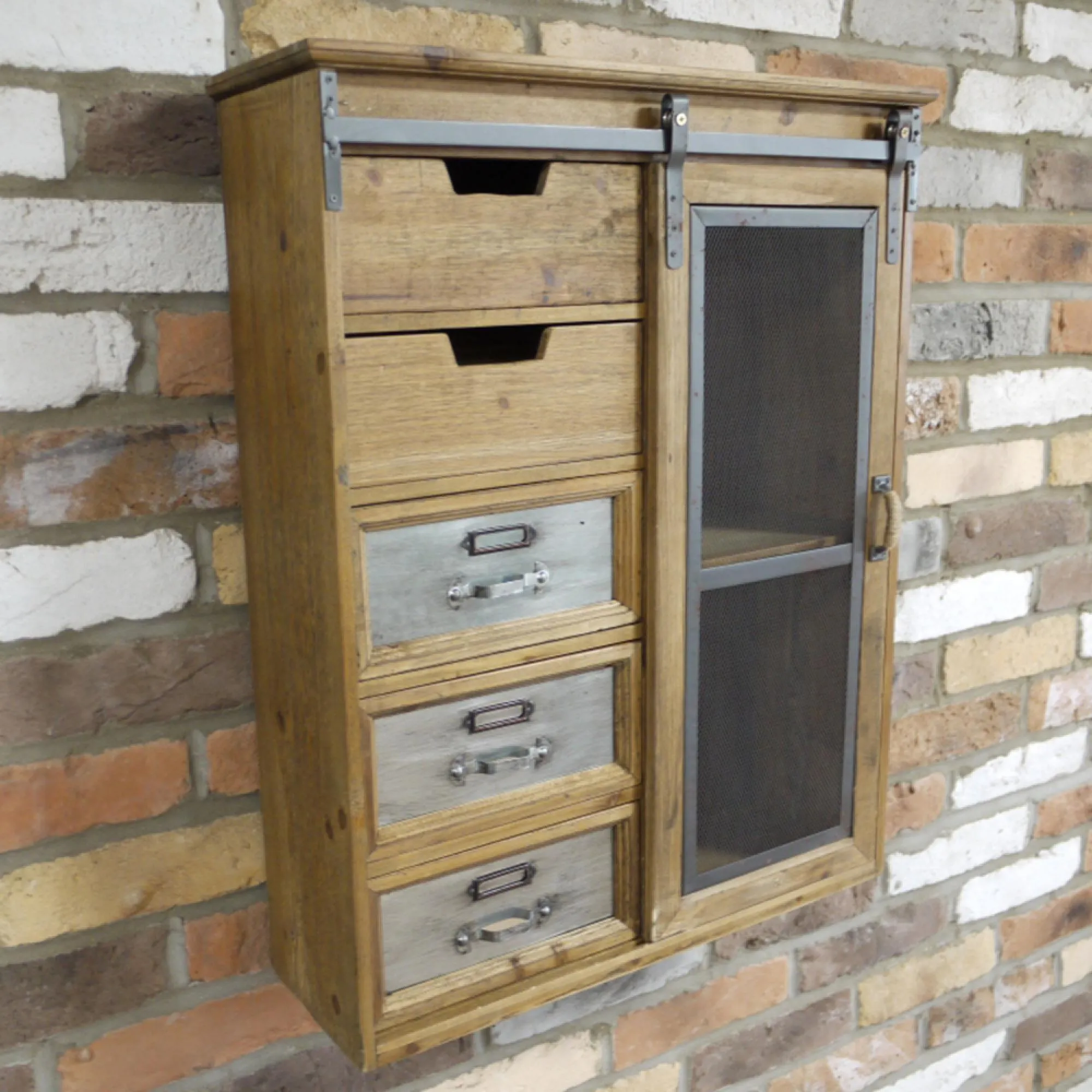 Wooden Sliding Door Wall Unit