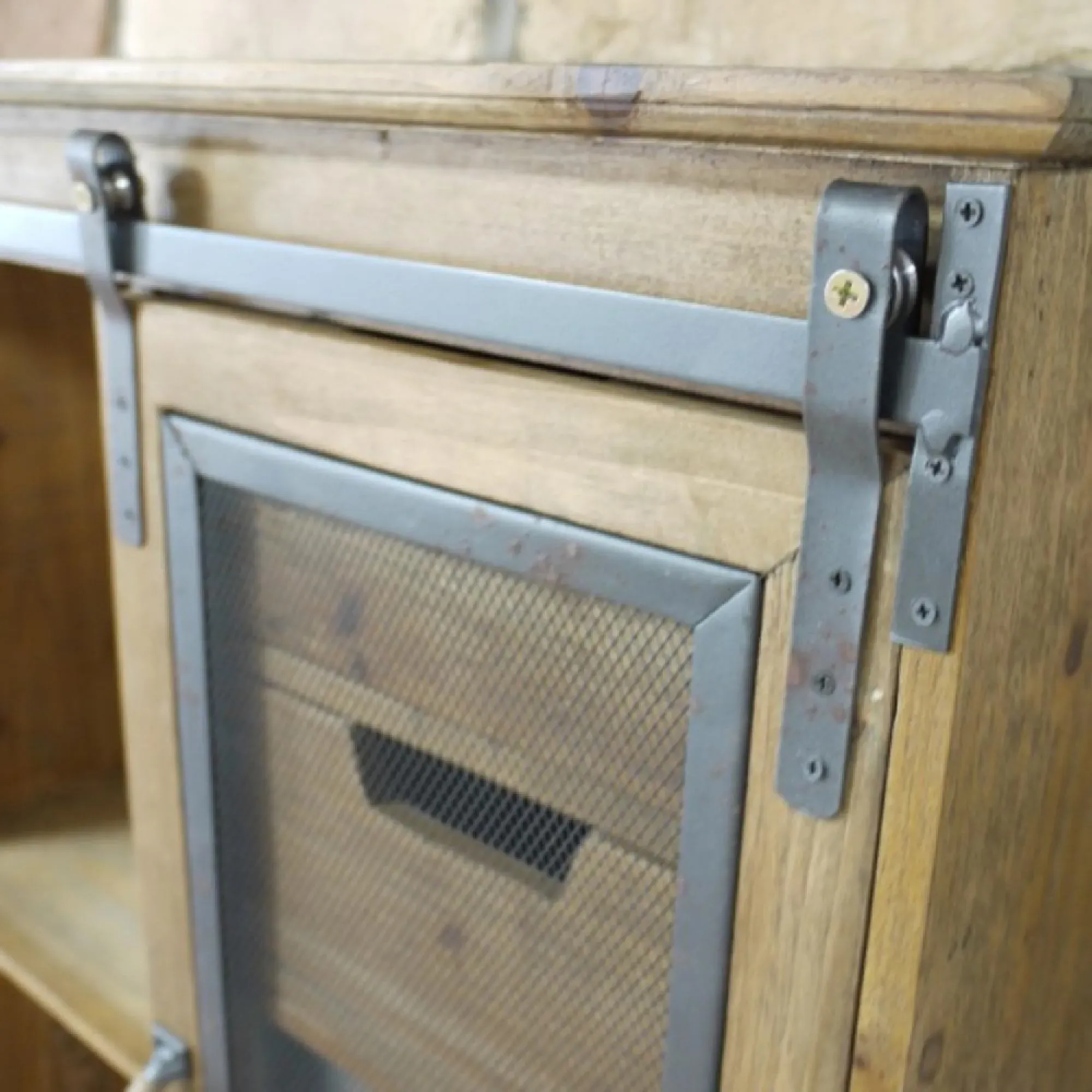 Wooden Sliding Door Wall Unit