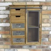 Wooden Sliding Door Wall Unit