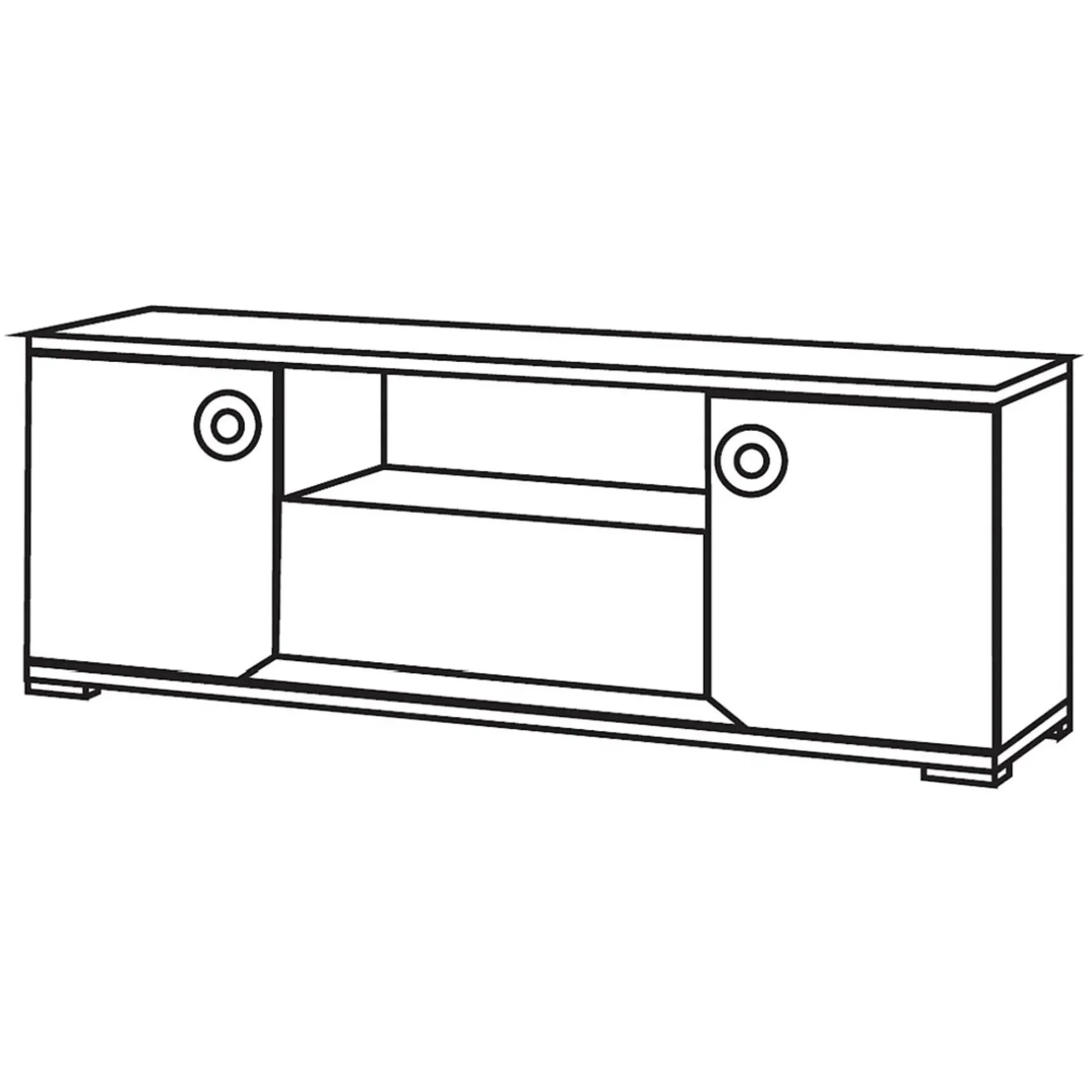 Angelo 152cm TV Unit - Grey, Marble