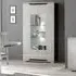 Angelo 2 Door Display Cabinet with LED - Grey, Marble