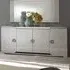 Angelo 4 Door Sideboard with LED Light - Grey, Marble