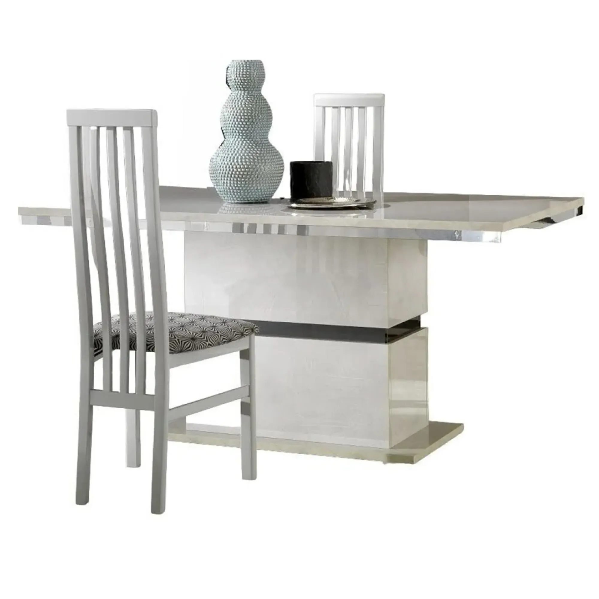Angelo 4-Seater Dining Set - Grey, Marble
