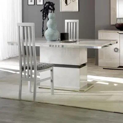 Angelo 4-Seater Dining Set - Grey, Marble image
