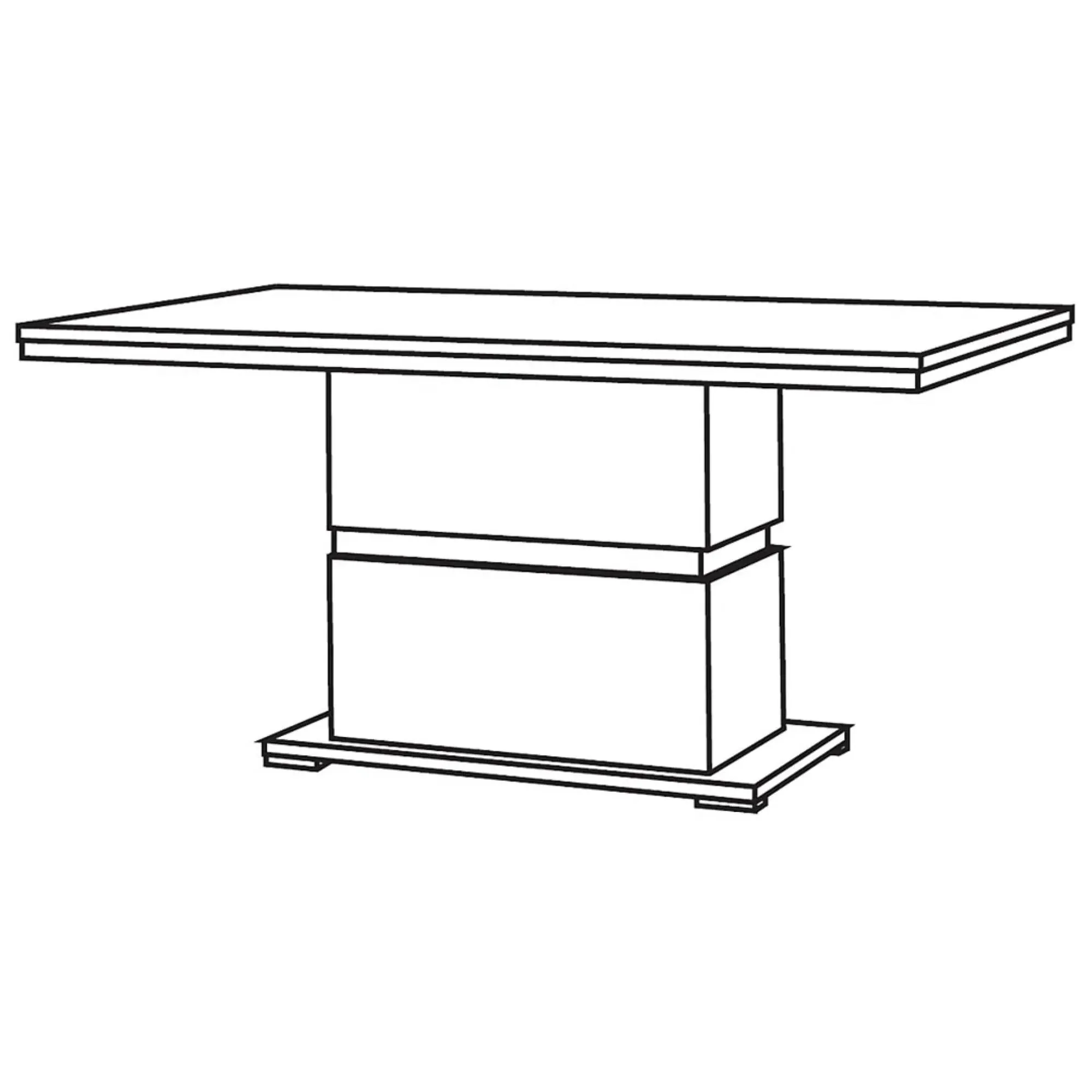 Angelo 6-Seater Pedestal Dining Table - Grey, Marble